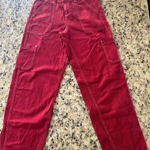 Garage Red Cargo Pants